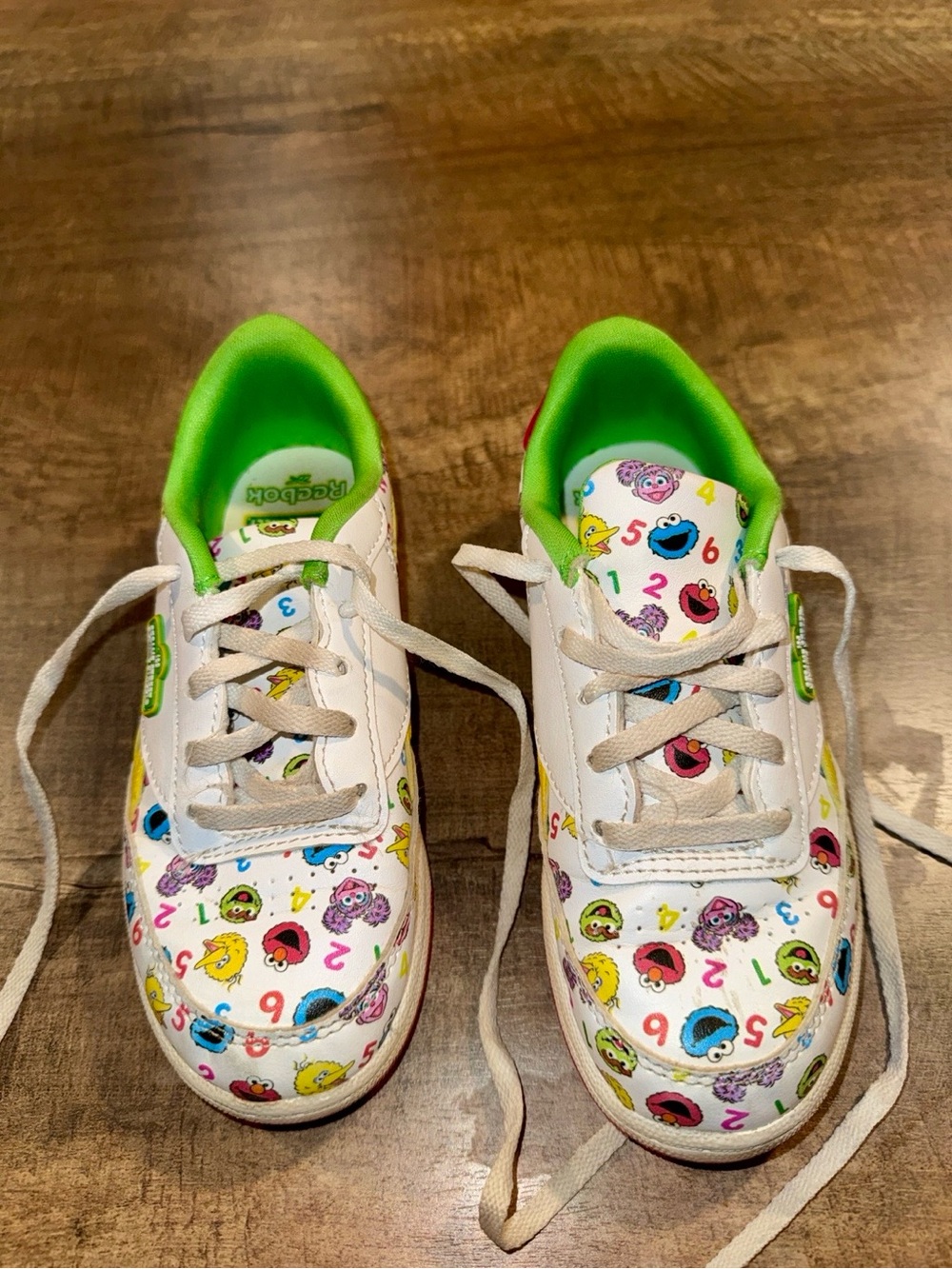 Reebok x Sesame Street Toddler Sneakers Size 13 Elmo Cookie Monster Big Bird